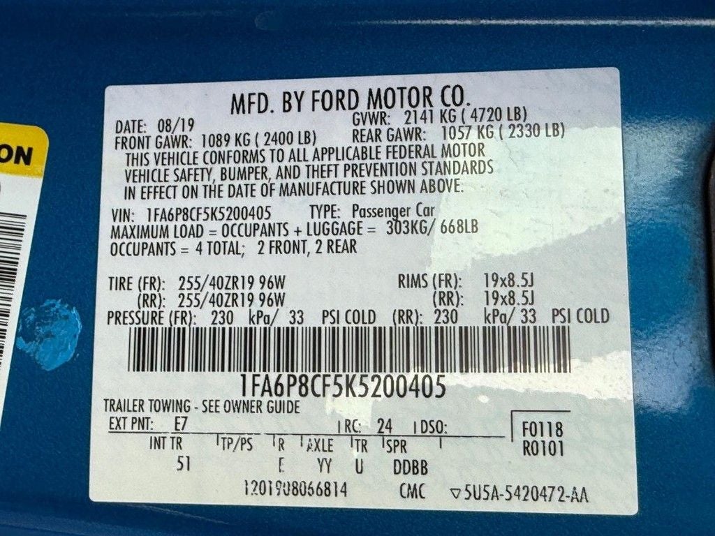 2019 Ford Mustang GT Premium