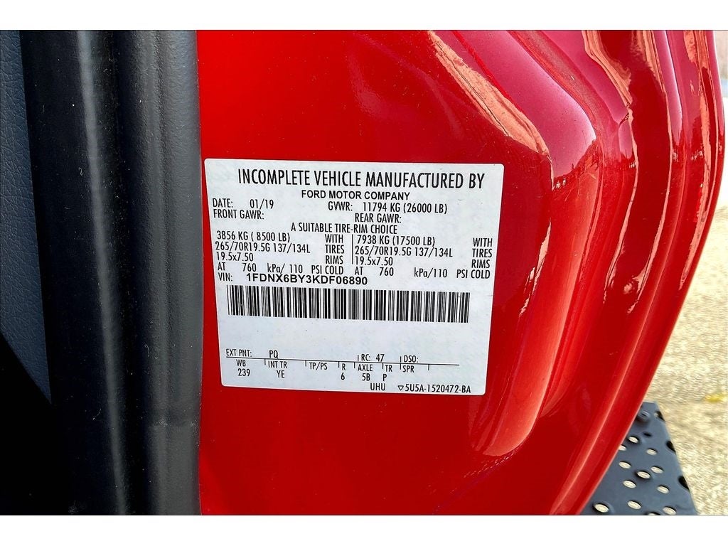 2019 Ford F-650 Kick-Up Frame