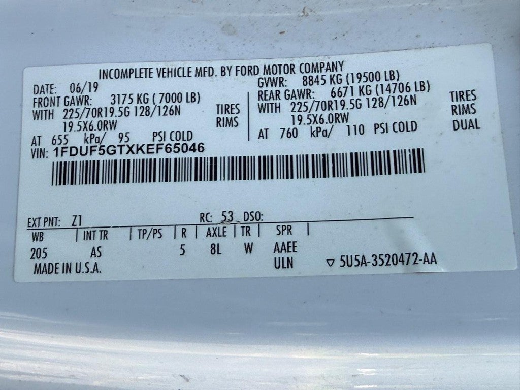 2019 Ford F-550 XL