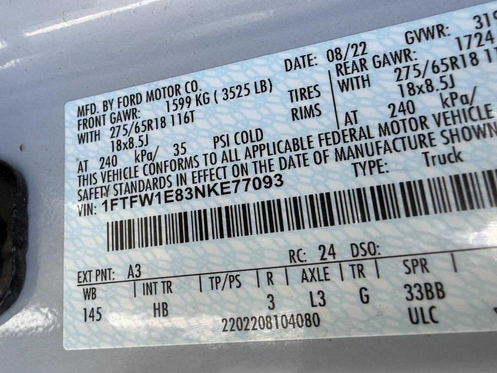 2022 Ford F-150 LARIAT
