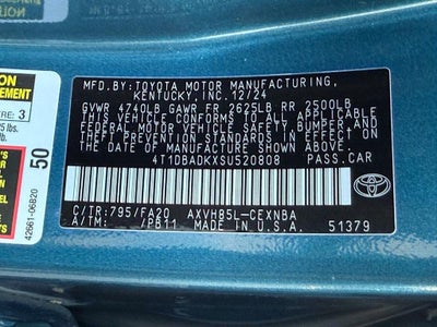 2025 Toyota Camry Hybrid LE